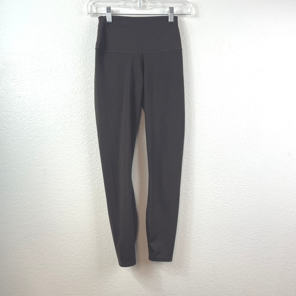 Varley Womens High Rise‎ Recycled Polyester Stretch Leggings Brown XS 23 Inseam